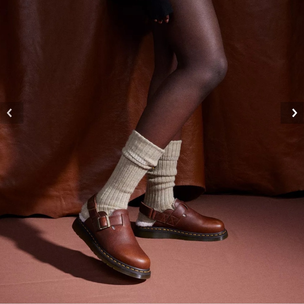 Dr. Martens Brown Leather Mules